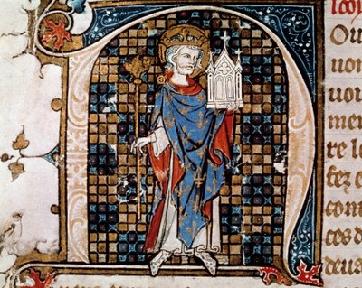 Portret van Sint Louis (of Lodewijk IX) door Antoine Verard