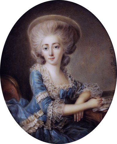 Madame de Montesson (1738-1806), door Antoine Vestier (1740-1824) door Antoine Vestier