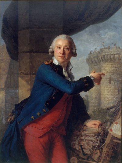 Portret van Henri Masers de Latude, 1725-1805 door Antoine Vestier