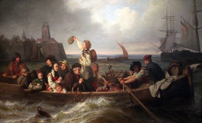 Afscheid van de emigranten door Antoine Volkmar