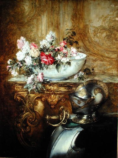 Stilleven van een Kom met Bloemen door Antoine Vollon