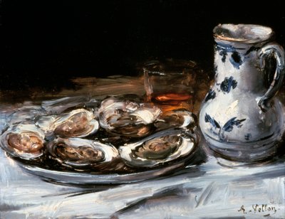 Stilleven met oesters, 19e eeuw door Antoine Vollon