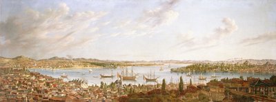 Een uitzicht op Constantinopel met uitzicht op de Bosporus, 1770 door Antoine de Favray