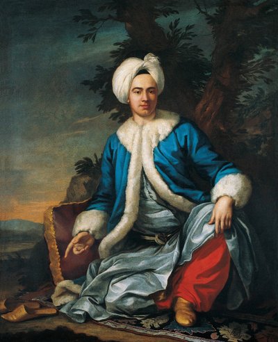 Portret van een Europeaan in Turkse kleding, tweede helft van de 18e eeuw door Antoine de Favray