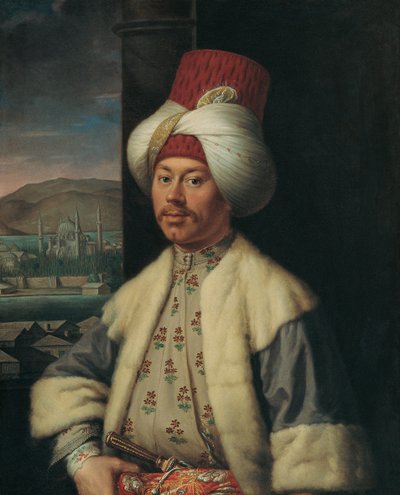 Portret van een Europeaan in Turkse Kleding, Tweede Helft van de 18e eeuw door Antoine de Favray