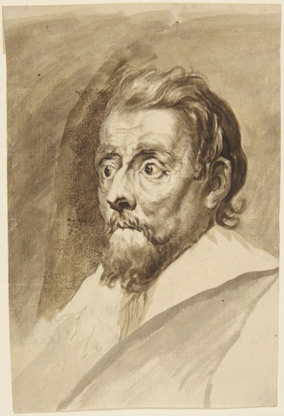 Oude man met baard, naar links gericht door Antoine de Marcenay de Ghuy