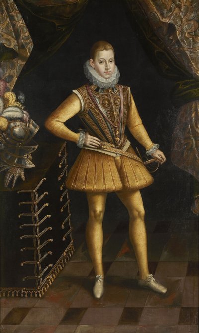 Portret van Filips III 1578-1621, koning van Spanje en Portugal, tussen 1598 en 1620 door Antoine de Succa