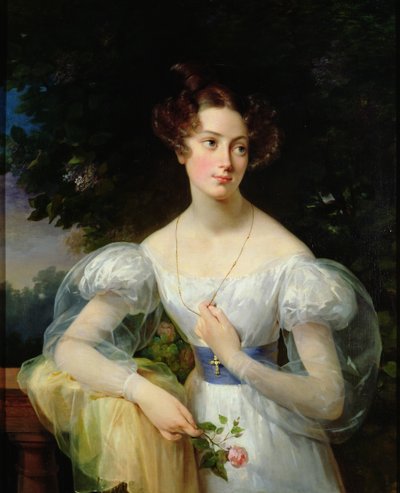Portret van Hortense Ballu, toekomstige Madame Alphonse Jacob-Desmalter, c.1832-37 door Antoinette Cecile Hortense Lescot Haudebourt