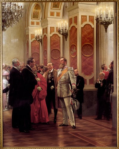 De kroonprins Wilhelm van Pruisen op het hofbal door Anton Alexander von Werner