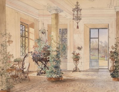 Sala Terrena in een kasteeltje door Anton Altmann