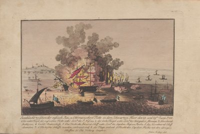Zeeslag tussen de Russische en Ottomaanse vloot in de Zwarte Zee op 28 en 29 juni 1788, 1788 door Anton Balzer