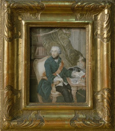 Koning Frederik II van Pruisen in zijn Hohenzollern-jasje, 1769 door Anton Friedrich Konig