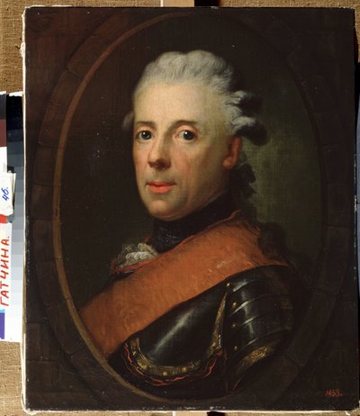 Portret van prins Hendrik van Pruisen (1726-1802), broer van Frederik de Grote door Anton Graff