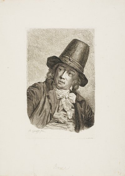 Portret van Abraham Bosse door Anton Graff