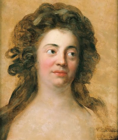 Portret van Dorothea Friederike Schlegel 1764-1839, née Brendel Mendelssohn, ca. 1790 door Anton Graff