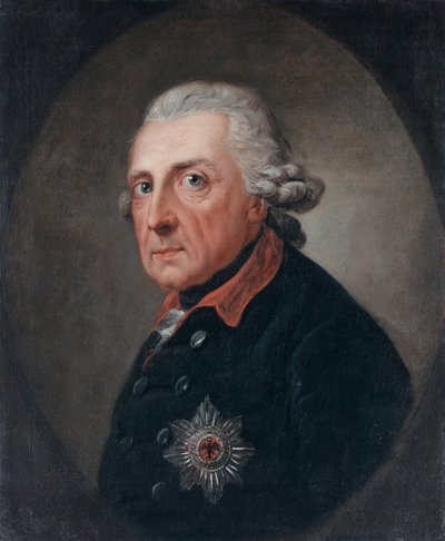 Portret van Frederik II van Pruisen 1712-1786, 1781-1783 door Anton Graff