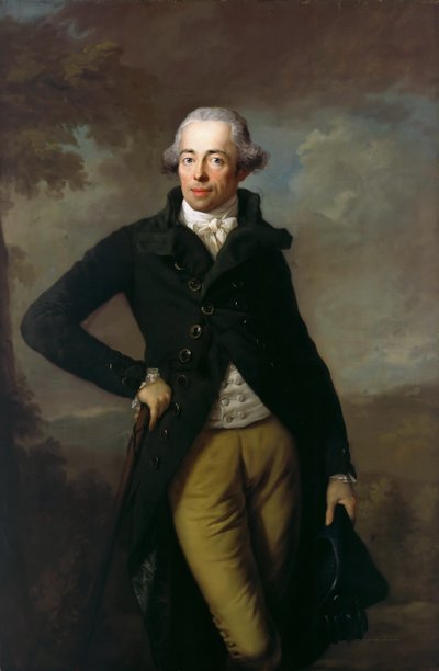 Portret van Hendrik XIV 1749-1799, Prins van Reuss, 1789 door Anton Graff