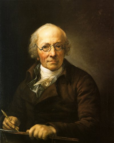 Zelfportret op oudere leeftijd. door Anton Graff