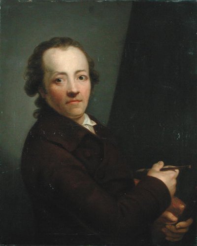 Zelfportret op 50-jarige leeftijd, 1787 door Anton Graff