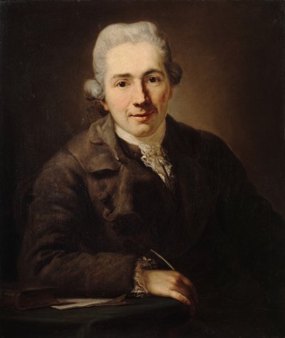De filosoof en schrijver Johann Jakob Engel 1741-1802, 1773 door Anton Graff