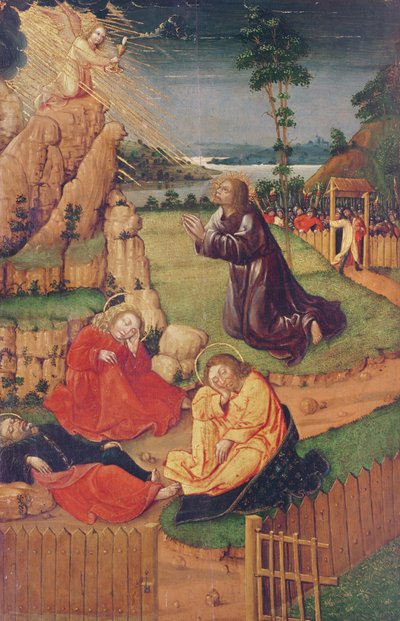 Jezus in de Tuin van Olijven, uit Scènes uit het Leven van Christus door Anton Henkel