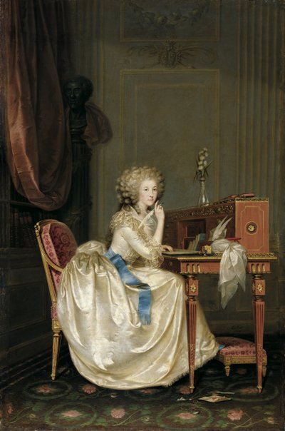 Portret van Marie Louise van Savoye, Prinses van Lamballe door Anton Hickel