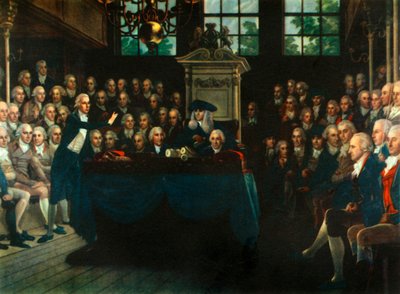 William Pitt, de Jongere, Spreekt de Commons Toe door Anton Hickel