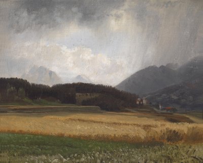 Duits: Regenachtige bui boven Igls door Anton Hlavacek