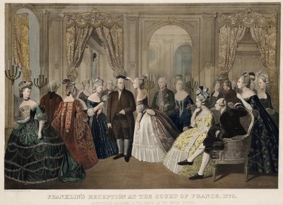 Franklins ontvangst aan het hof van Frankrijk, 1778 door Anton Hohenstein