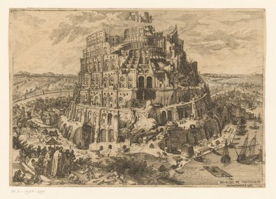 Toren van Babel door Anton Joseph von Prenner