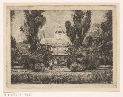 Achterzijde van Paleis Huis ten Bosch in Den Haag door Anton L. Koster