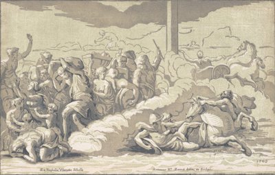 De Israëlieten steken de Rode Zee over, ca. 1740 door Anton Maria Zanetti