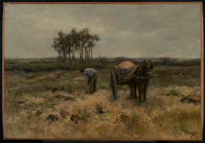 Zand graven, of De zandkar, c.1875 door Anton Mauve