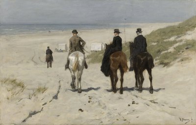 Ochtendrit langs het Strand door Anton Mauve