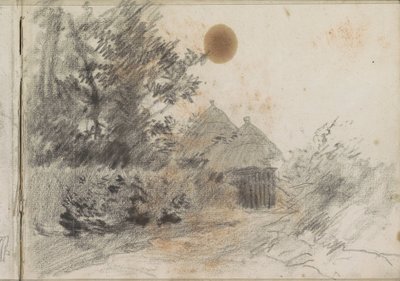 Pad langs een heg naar een plattelandswoning door Anton Mauve