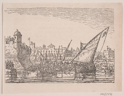 Haven aan de Middellandse Zee door Anton Melbye
