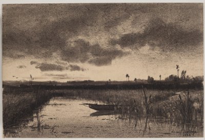 Landschap met een Rivier door Anton Melbye