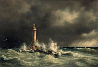 Vuurtoren bij Stora Bält door Anton Melbye