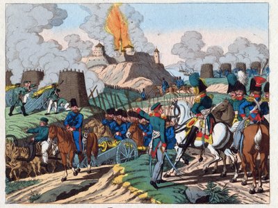Russisch-Turkse Oorlog (1828-1829) - Het Beleg van de Brailov-vesting op 7 juni door Anton Paul Eisen