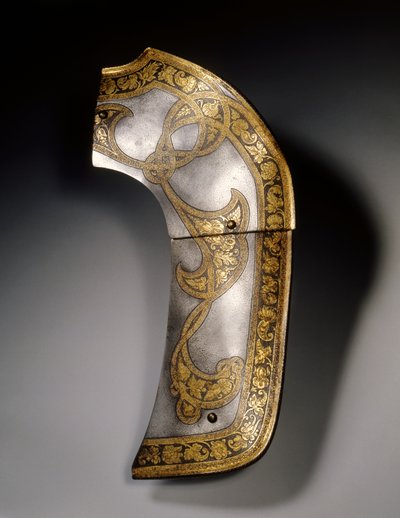 Pommelplaat van een zadel uit de "Flechtband" garnituur van Rudolf II en Aartshertog Ernst, Wenen, ca. 1571 door Anton Peffenhauser