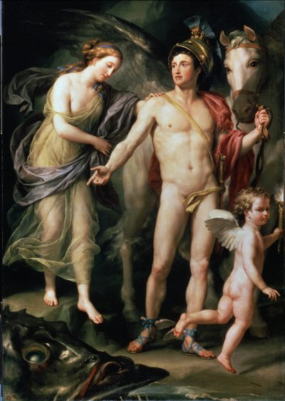 Andromeda en Perseus met zijn Pegasus door Anton Raphael Mengs