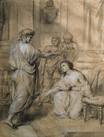 Augustus en Cleopatra, door Anton Raphael Mengs door Anton Raphael Mengs