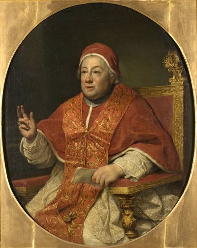 Portret van paus Clemens XIII door Anton Raphael Mengs