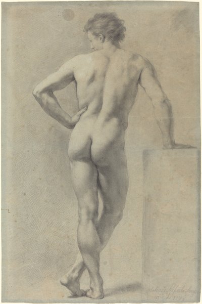 Mannelijke naaktstudie door Anton Raphael Mengs