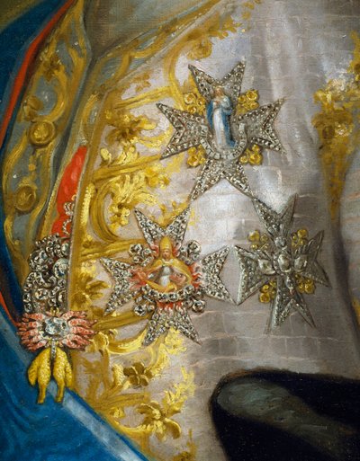 Portret van Don Luis Antonio Jaime de Bourbon, (detail) door Anton Raphael Mengs, circa 1774 door Anton Raphael Mengs