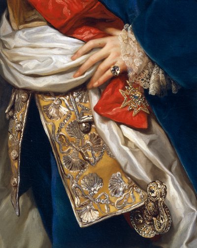 Portret van Ferdinand IV (detail) door Anton Raphael Mengs