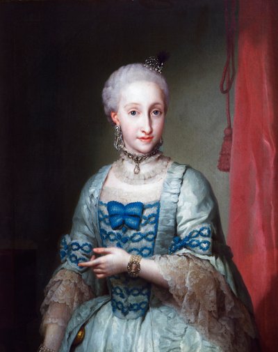 Portret van Infanta Maria Josefa van Spanje, door Anton Raphael Mengs door Anton Raphael Mengs