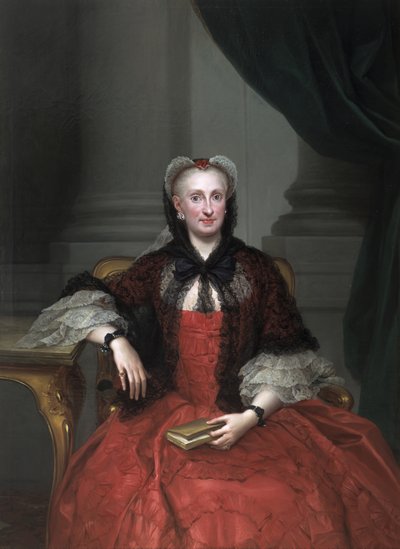 Portret van Maria Amalia van Saksen 1724-1760, koningin-gemalin van Spanje, ca. 1760 door Anton Raphael Mengs