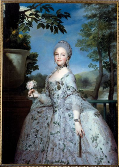 Portret van Maria Louisa van Parma, prinses van Asturië (1751-1819) door Anton Raphael Mengs
