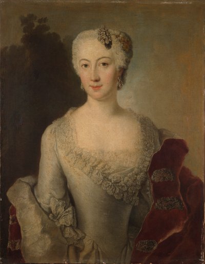 Portret van een vrouw door Anton Raphael Mengs
